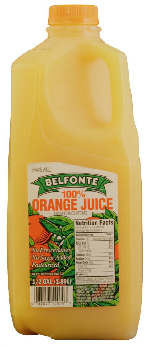 Orange Juice – Half Gallon | Belfonte Dairy