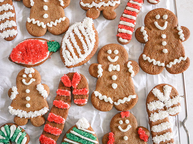 Gingerbread Cut-Out Cookies with Cream Cheese Frosting