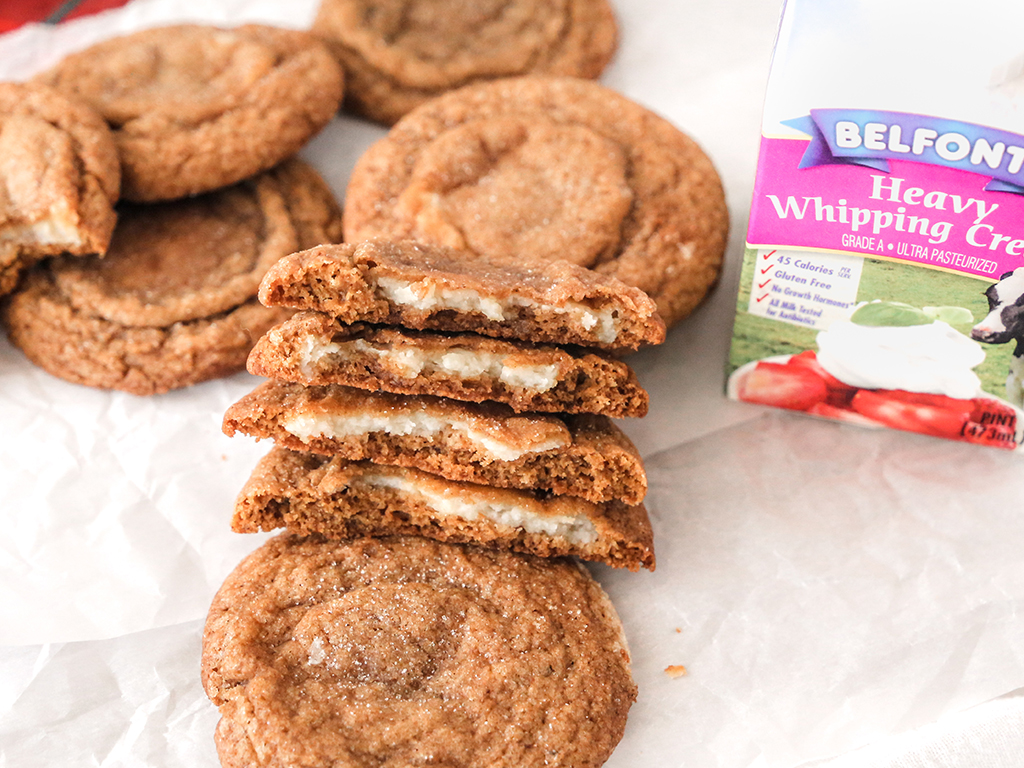 Gingerbread Cheesecake Stuffed Cookies