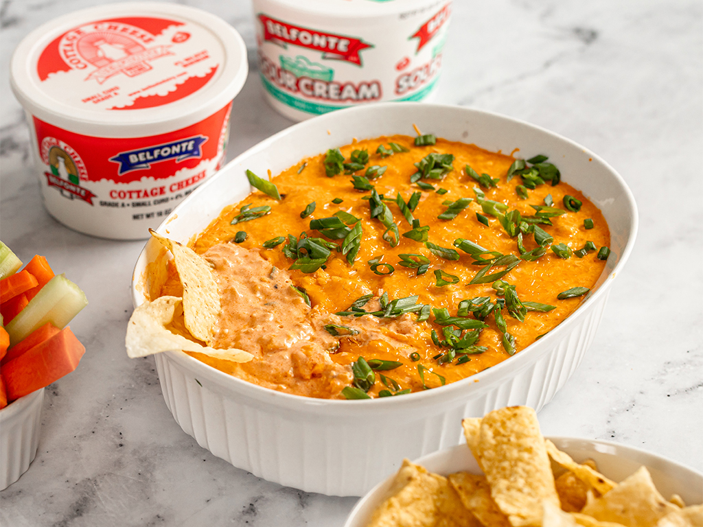 Cottage Cheese Buffalo Chicken Dip