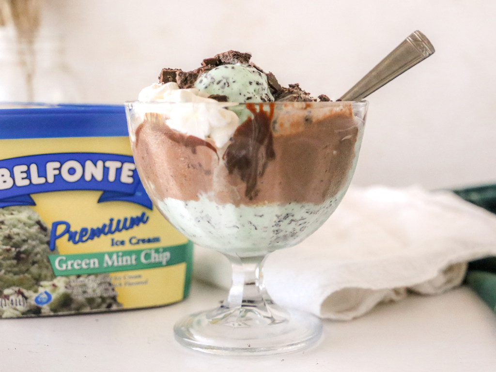 Mint Chocolate Ice Cream Sundae